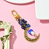 Hollow Moon Alloy Pendant Decoraiton HJEW-JM01394-04-3