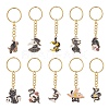 Halloween Theme Alloy Enamel Pendant Keychain KEYC-JKC00436-1