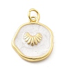 Ocean Theme Brass Enamel Pendants KK-Q029-01D-G-1