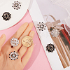 12Pcs 3 Colors 1-Hole Alloy Rhinestone Shank Buttons BUTT-GF0003-64-3