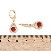 Brass Micro Pave Cubic Zirconia Leverback Earrings EJEW-K300-04G-5
