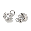 Brass Pave Clear Cubic Zirconia Charms CU-CBA6E4E-19P-E-2