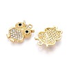 Rack Plating Alloy and Rhinestone Pendants PALLOY-T092-19G-2