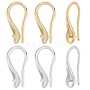 60Pcs 2 Colors Brass Earring Hooks KK-BBC0019-08-1