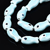 Handmade Porcelain Ceramic Beads Strands PORC-T006-03O-3