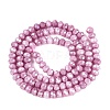 Anti-Tarnish Electroplate Rondelle Glass Beads Strands EGLA-T021-3mm-17-12-2