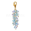 Trumpet Flower Glass Pendant Decorations HJEW-YW0001-02E-1
