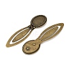 Vintage Tibetan Style Alloy Bookmarks Cabochon Settings TIBE-Q032-27AB-NR-1