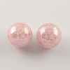 AB Color Transparent Crackle Round Acrylic Beads CACR-S006-01-1