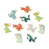 30Pcs 6 Styles Alloy Enamel Pendants ENAM-CJ0006-47-9