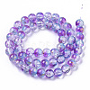 Transparent Spray Painted Crackle Glass Bead Strands GLAA-N035-03C-A03-2