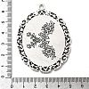 Tibetan Style Alloy Big Pendant Cabochon Settings TIBEP-553-AS-FF-3
