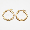 Ring 304 Stainless Steel Hoop Earrings EJEW-N034-26-1