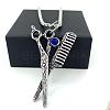 Vintage Stainless Steel Barber Scissors Pendant Necklaces for Men VS7422-1