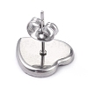 Stainless Steel Stud Earring Findings STAS-WH0015-06P-2