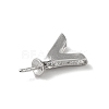Rhodium Plated 925 Sterling Silver Peg Bails STER-NH0001-25P-2