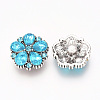 Alloy Rhinestone Snap Buttons X-SNAP-T001-19-2