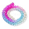 Transparent Painted Glass Beads Strands DGLA-A034-T8mm-A14-5