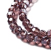 Electroplate Transparent Glass Beads Strands EGLA-A035-T4mm-A13-3