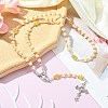 Glass Pearl Rosary Bead Necklace NJEW-TA00082-04-5