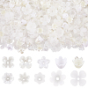 600Pcs 10 Styles ABS Plastic Imitation Pearl & Acrylic Bead Caps OACR-SC0002-34-1