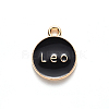 Alloy Enamel Pendants X-ENAM-S124-01B-08G-3