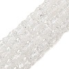 Transparent Crackle Glass Beads Strands GLAA-D025-01K-1