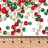 4 Colors Christmas 6/0 Transparent Fringe Glass Seed Beads SEED-X0058-11-3