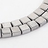 Electroplate Non-magnetic Synthetic Hematite Square Bead Strands G-L368-02D-2