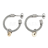 304 Stainless Steel Twist Stud Earrings for Women EJEW-M023-02P-1