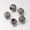 Retro Rondelle with Skull 304 Stainless Steel European Large Hole Beads OPDL-E005-17AS-1