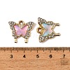UV Plating Alloy Glass Pendants FIND-K032-46G-3