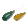Chakra Natural Dyed Agate Piece Hanging Ornament HJEW-R126-01A-5
