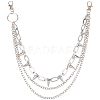 1Pc Aluminum & Alloy Spike Rivets 3 Layer Trousers Chains AJEW-SC0031-17-1