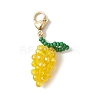 Glass Seed Beaded Grape Pendant Decoration HJEW-MZ00158-05-2