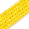 Opaque Solid Color Imitation Jade Glass Beads Strands EGLA-A044-P4mm-D04-1