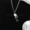 Funny Heart Gestures Stickman Stainless Steel Pendant Necklaces FS-WGF11D3-02-1