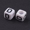 Acrylic Horizontal Hole Letter Beads PL37C9308-D-2
