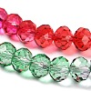 Transparent Painted Glass Beads Strands DGLA-A034-T6mm-A24-4