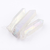 Electroplated Natural Quartz Crystal Graduated Beads Strands LS-G-P315-A10-3