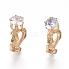 Brass Clip-on Earring Findings LS-X-KK-L198-011G-1