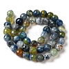Dyed & Heated Natural Fire Crackle Agate Beads Strands G-P539-B01-02-3