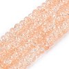 Crackle Transparent Glass Beads Strands GLAA-N069-02A-06-1