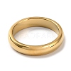 Ion Plating(IP) 304 Stainless Steel Simple Plain Band Finger Ring for Women Men RJEW-F152-03G-2