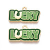 Saint Patrick's Day Alloy Enamel Pendants ENAM-T024-46A-G-1