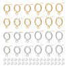 40Pcs 4 Style 304 Stainless Steel Circle Ring Stud Earring Findings STAS-UN0047-07-1