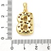 Brass Micro Pave Cubic Zirconia Pendants KK-E061-03G-02-3