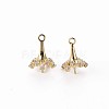 Brass Micro Pave Clear Cubic Zirconia Peg Bails Charms KK-Q765-011-NF-1