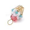 Glass Seed Beaded Cupcake Pendants PALLOY-MZ00581-5
