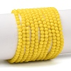 Yellow Imitation Jade Glass Faceted Rondelle Bead Strands X-GLAA-F001-3x2mm-11-1